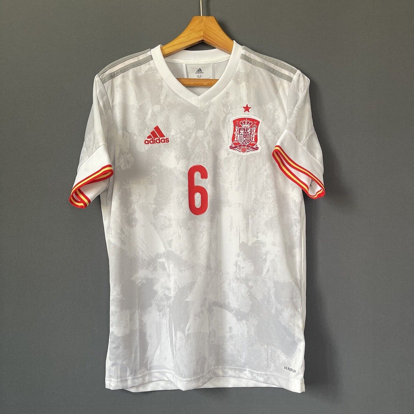 LLORENTE SPAIN TEAM JERSEY 2021 AWAY SIZE M FOOTBALL SOCCER SHIRT ADIDAS EH6514