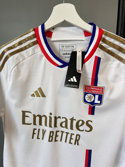 Olympique Lyonnais 23/24 Home Jersey Soccer Football Shirt Adidas Boys Size XL