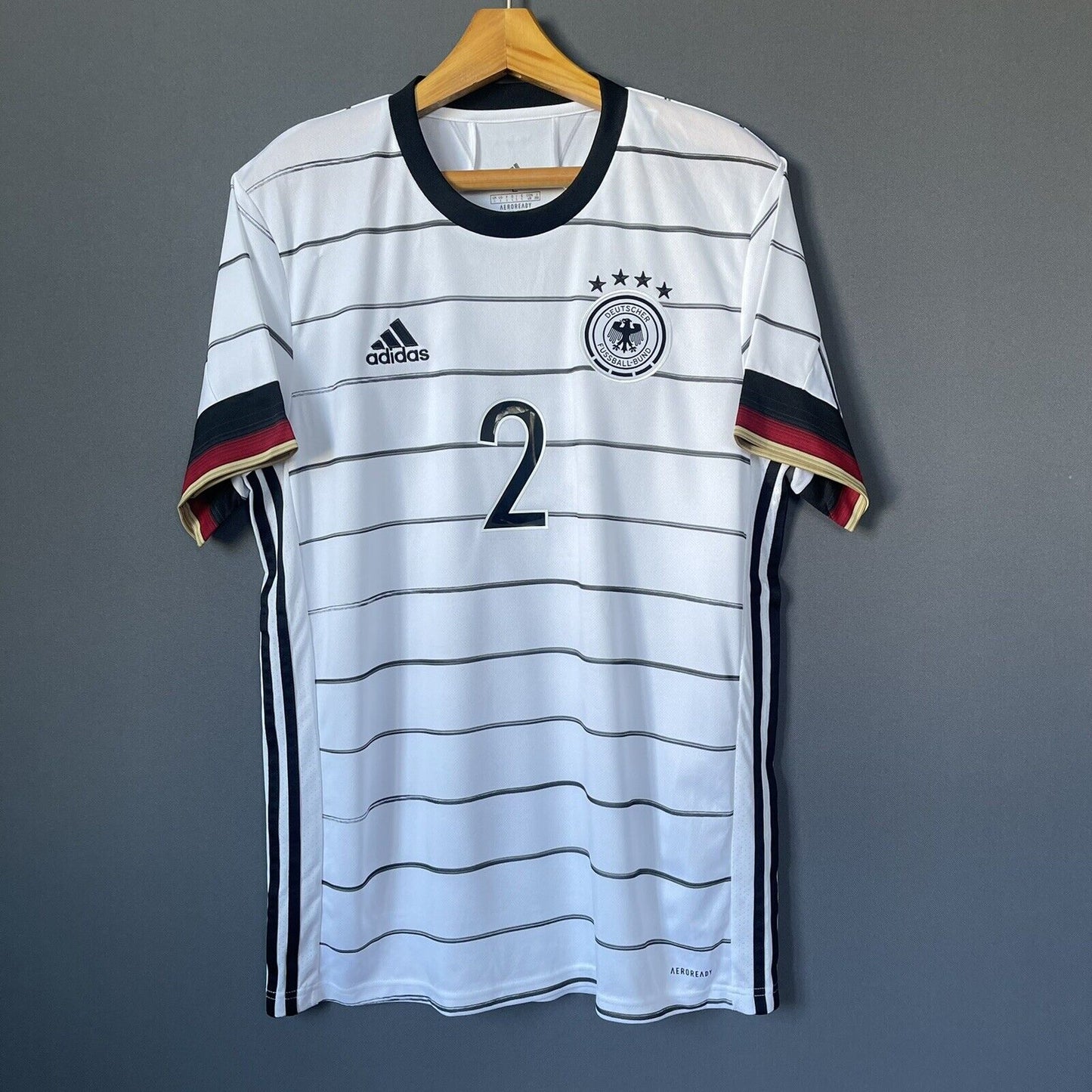 RUDIGER GERMANY JERSEY 2021 HOME LARGE MENS FOOTBALL SOCCER TRIKOT ADIDAS EH6105