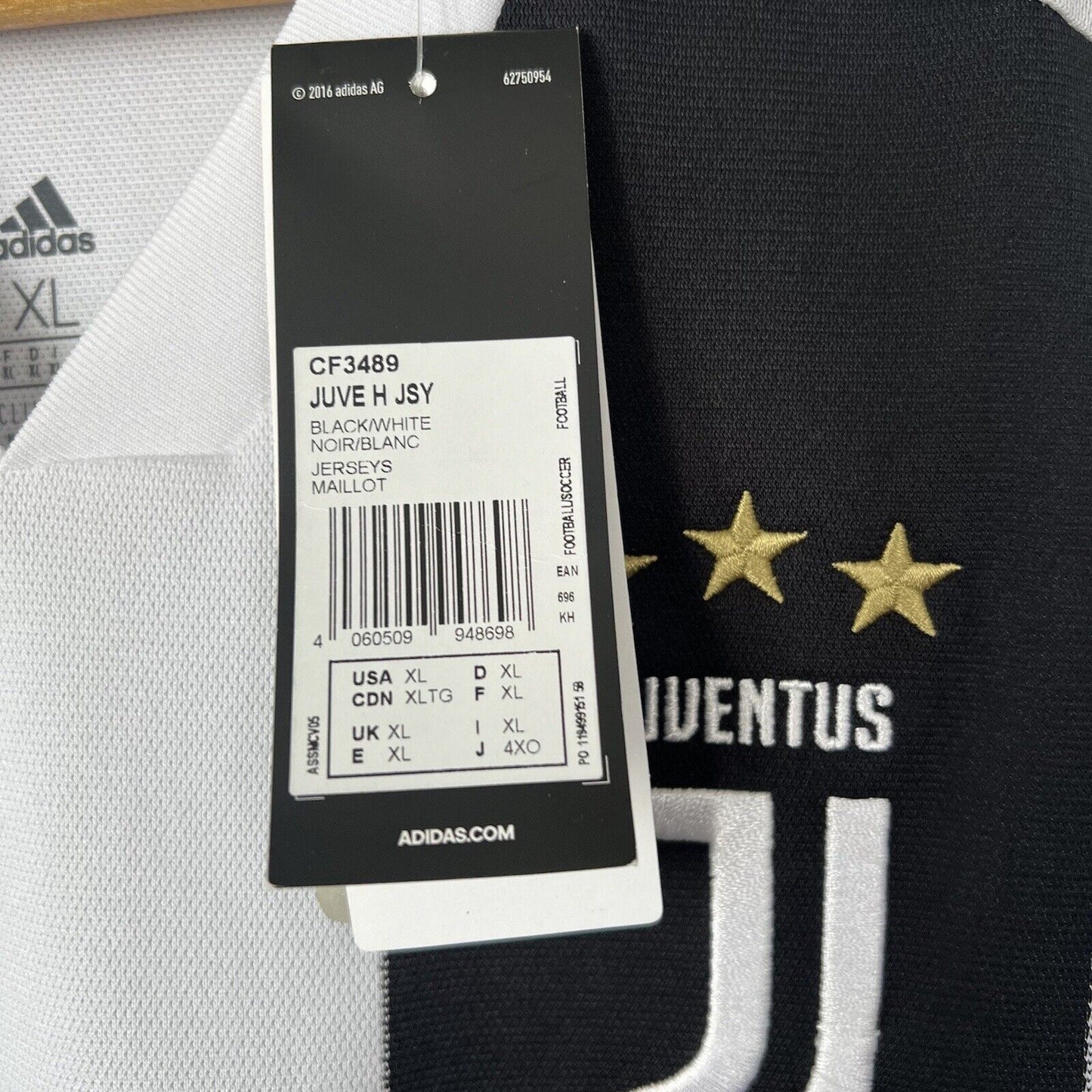 Ronaldo Juventus Jersey 2018/2019 Home Mens Football Shirt Size XL CF3489 Adidas
