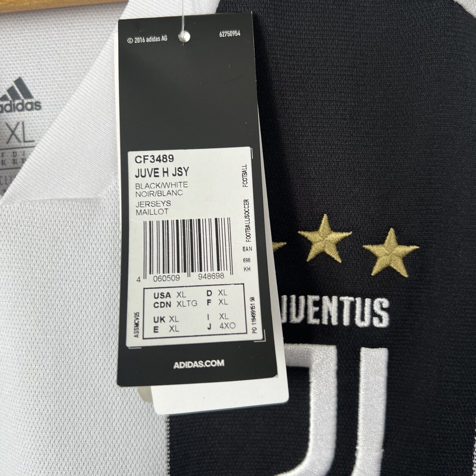 Ronaldo Juventus Jersey 2018/2019 Home Mens Football Shirt Size XL CF3489 Adidas