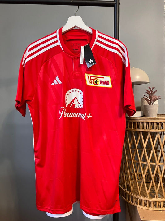 adidas 1. FC Union Berlin 23/24 Home Jersey - Red Soccer Football Shirt Size L