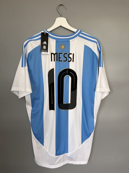 Messi Argentina Jersey 2024 Home Soccer Shirt IP8409 Adidas Mens Size XL