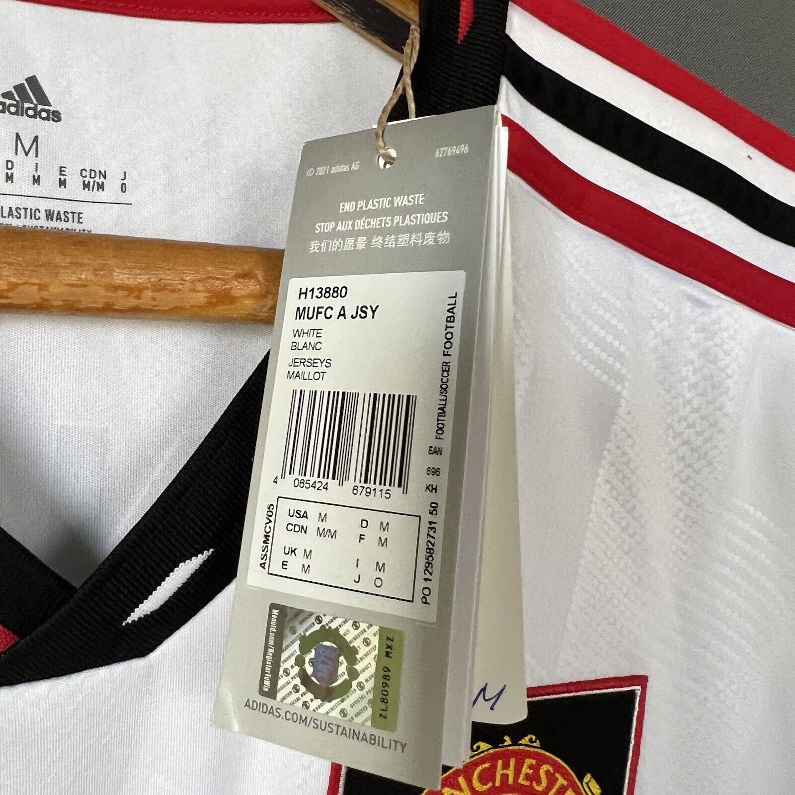 Sancho Manchester United Jersey 22/23 Away Adidas H13880 Football Shirt Medium