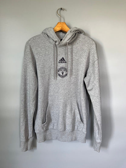 Manchester United Hoodie Gray FR3869 Adidas Football Soccer Mens Size S