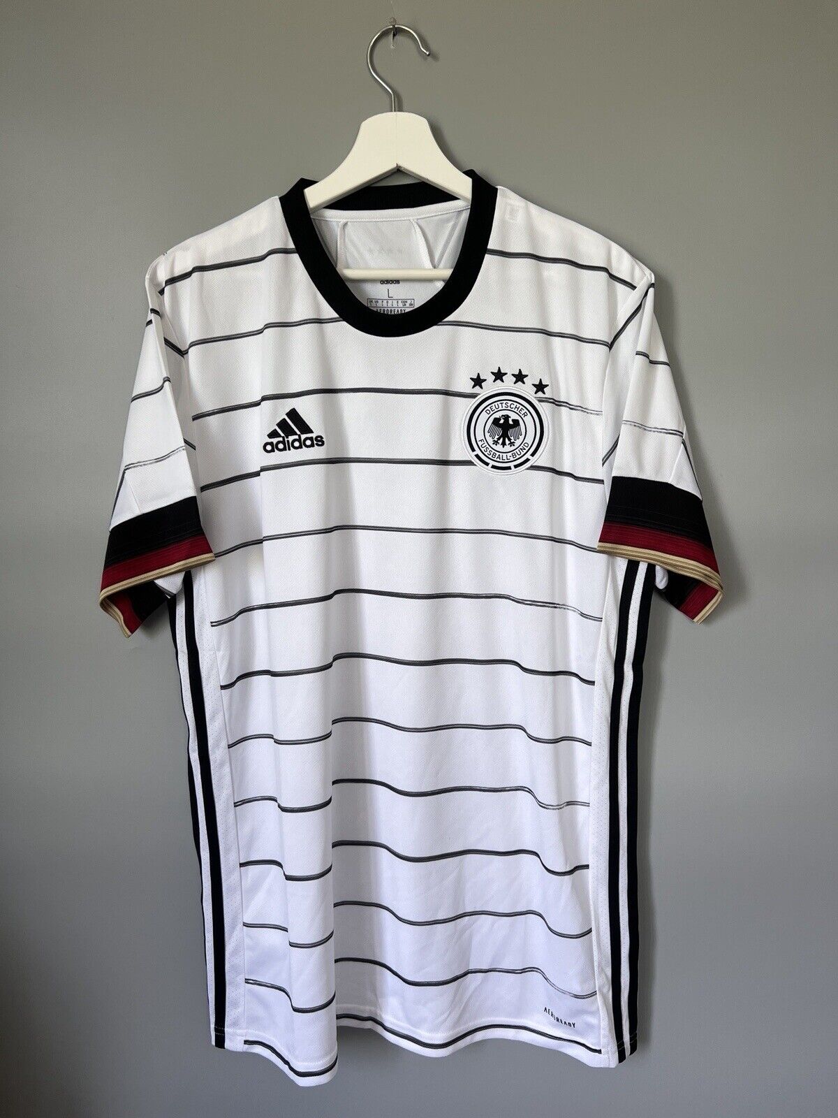 Germany Jersey 2020 Home Soccer Football Shirt Adidas DFB EH6105 Mens Size L