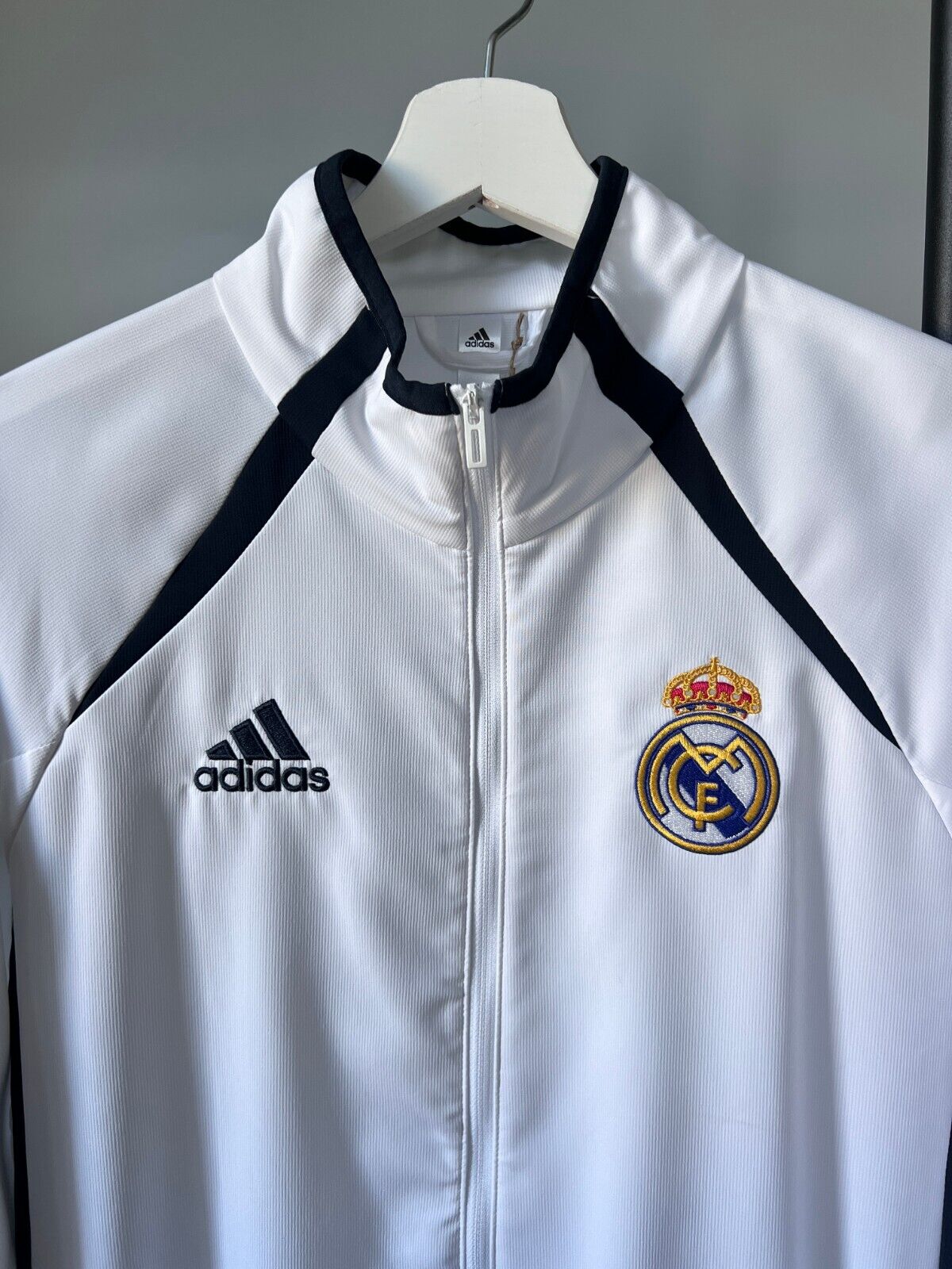 Real Madrid Teamgeist Jacket 2006 x 2021 White Soccer Adidas HA2537 Mens Size M