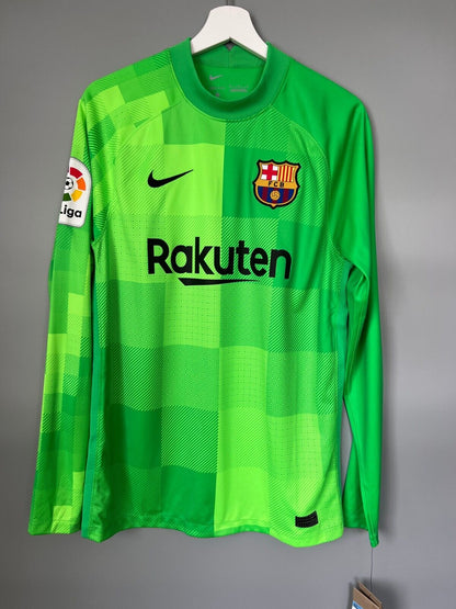 FC Barcelona Jersey 21/22 Goalkeeper Soccer Shirt CV7870-330 Nike Mens Size M