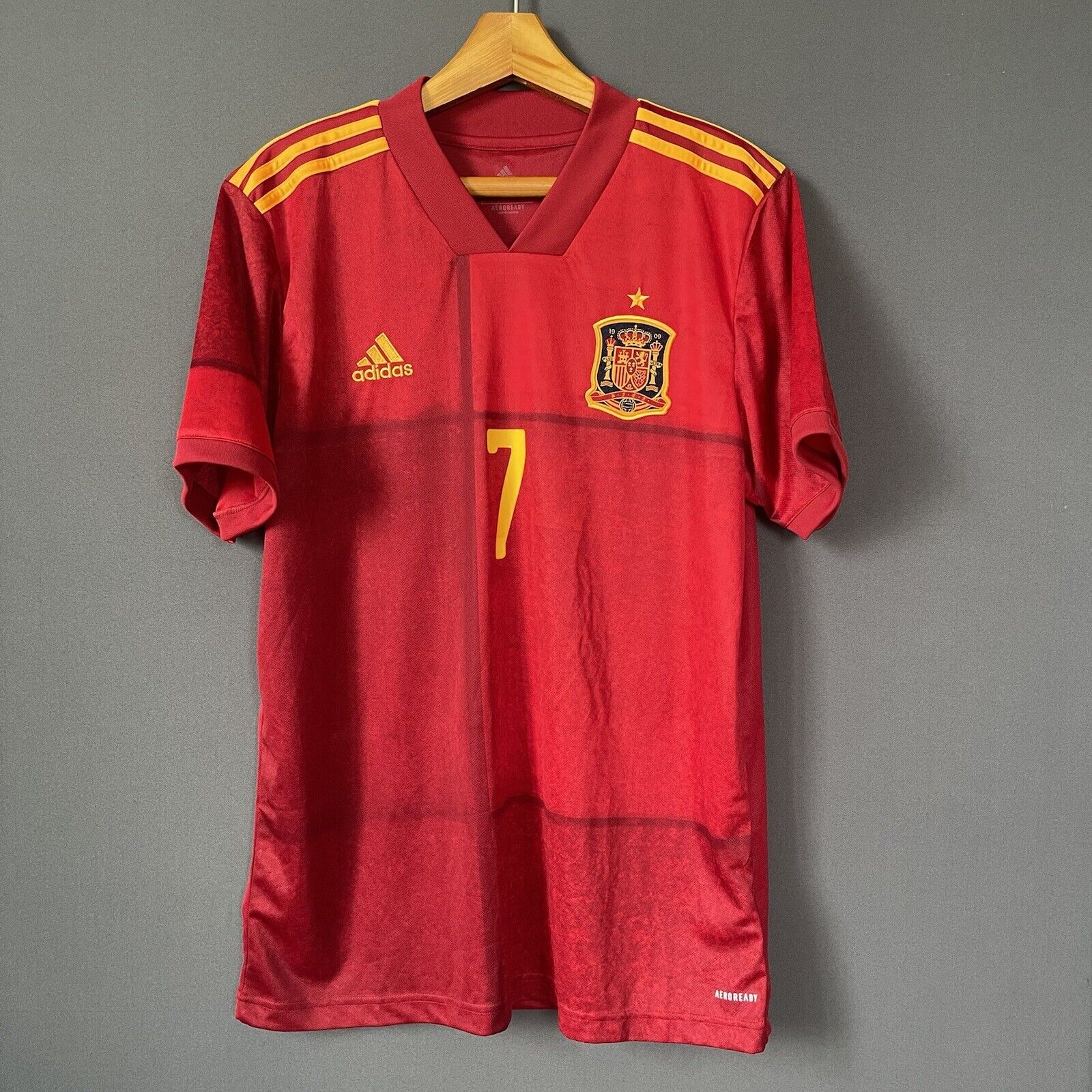 MORATA SPAIN TEAM JERSEY 2021 HOME SIZE L FOOTBALL SOCCER SHIRT ADIDAS [FR8361]