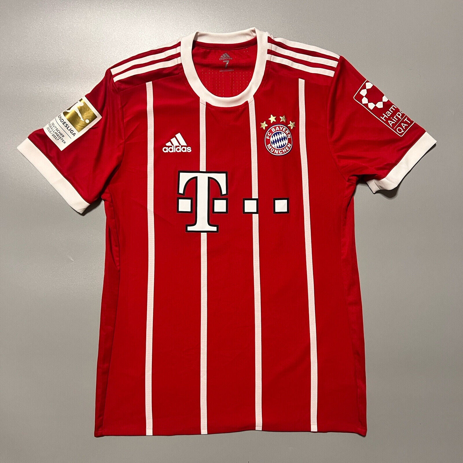 Bayern Munich Jersey 2017/18 Home Match Worn Mens Size 7 Football Shirt Adidas