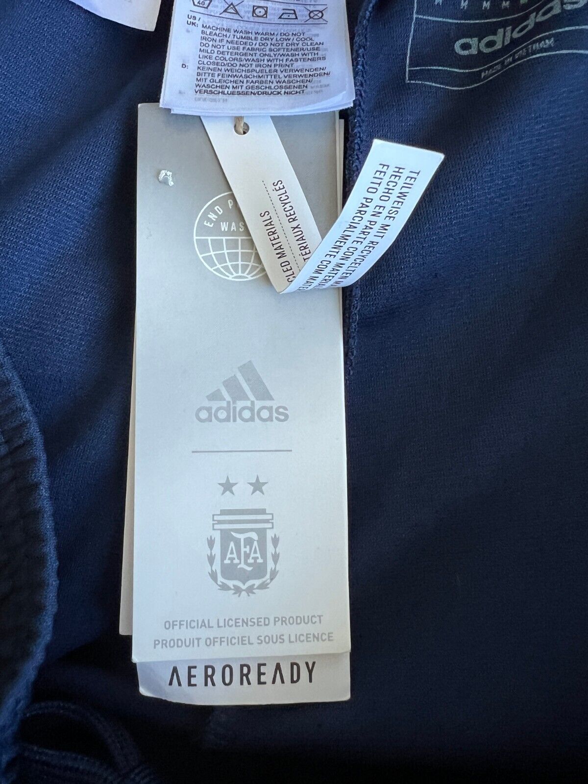 Argentina Tiro 23 Training Pants Blue Football Soccer Adidas HF3914 Mens Size M