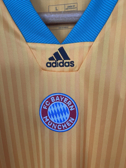Bayern Munich Jersey Icon Mens Soccer Shirt Yellow Adidas HT8833 Size L