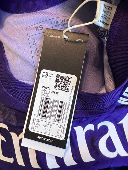 Real Madrid Jersey 23/24 Fourth Football Shirt IN4273 Adidas Y-3 Womens Sz XS