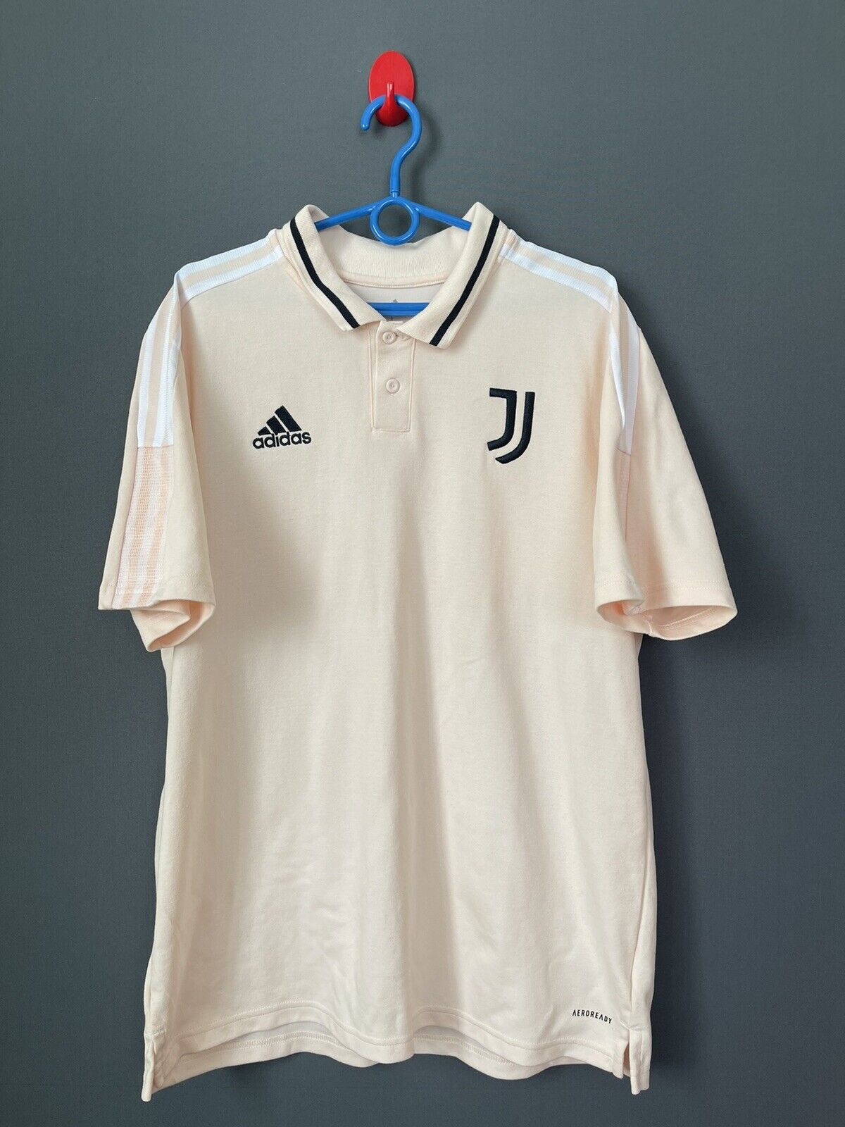 Juventus Jersey Polo Cotton Size Large Adult Football Shirt Trikot Adidas GK8609