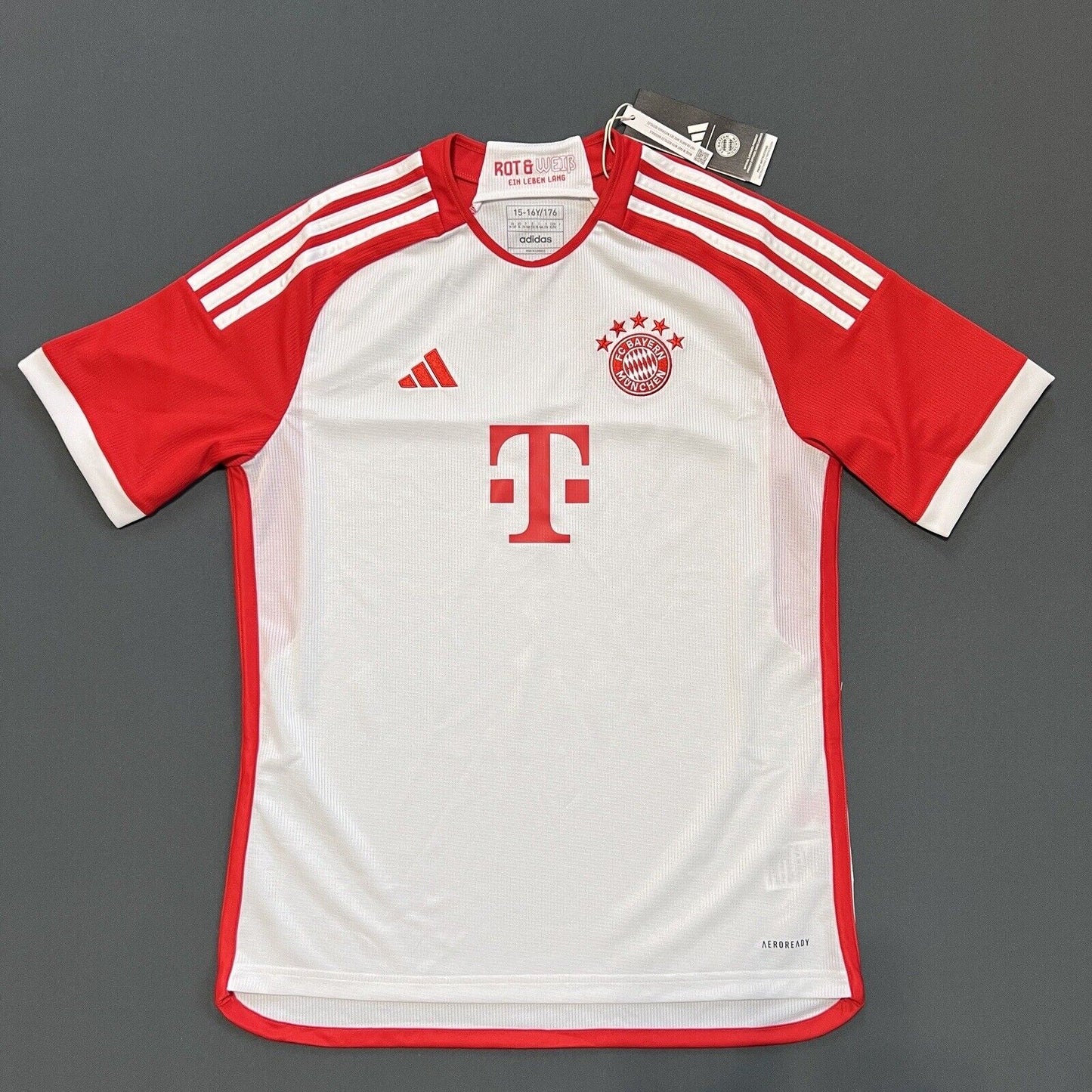Bayern Munich Jersey 2023/24 Home Soccer Shirt Trikot IB1480 Adidas Boys Size XL