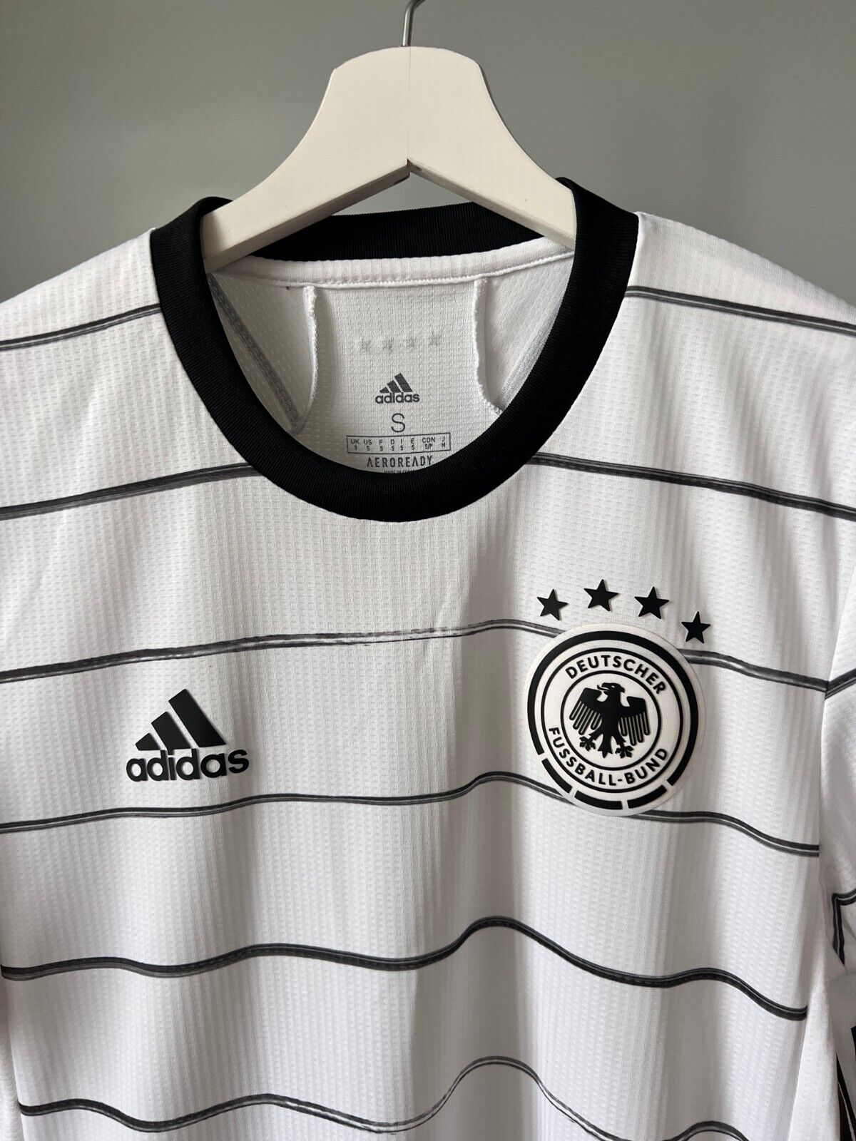 Germany Jersey 2020 Home Authentic Soccer Shirt Adidas EH6104 Mens Size S