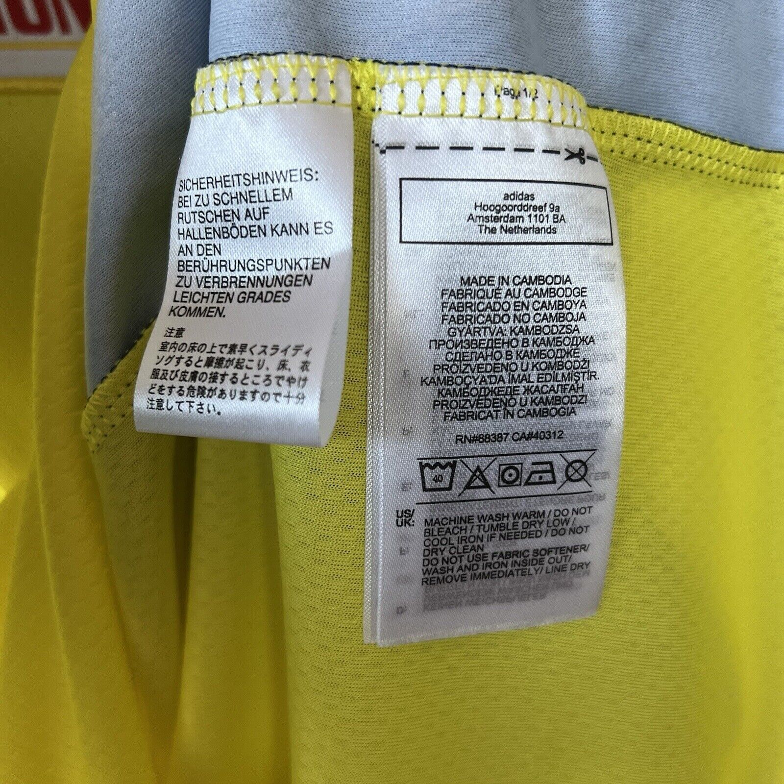 Adidas 1. FC Union Berlin Men's Yellow GK Jersey 20-21 - Officially Licensed