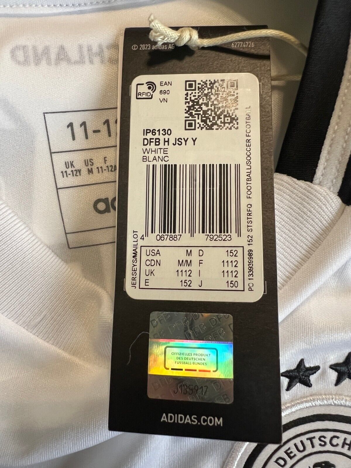 Musiala Germany Jersey 2024 Home Soccer Football Adidas DFB IP6130 Boys Size M