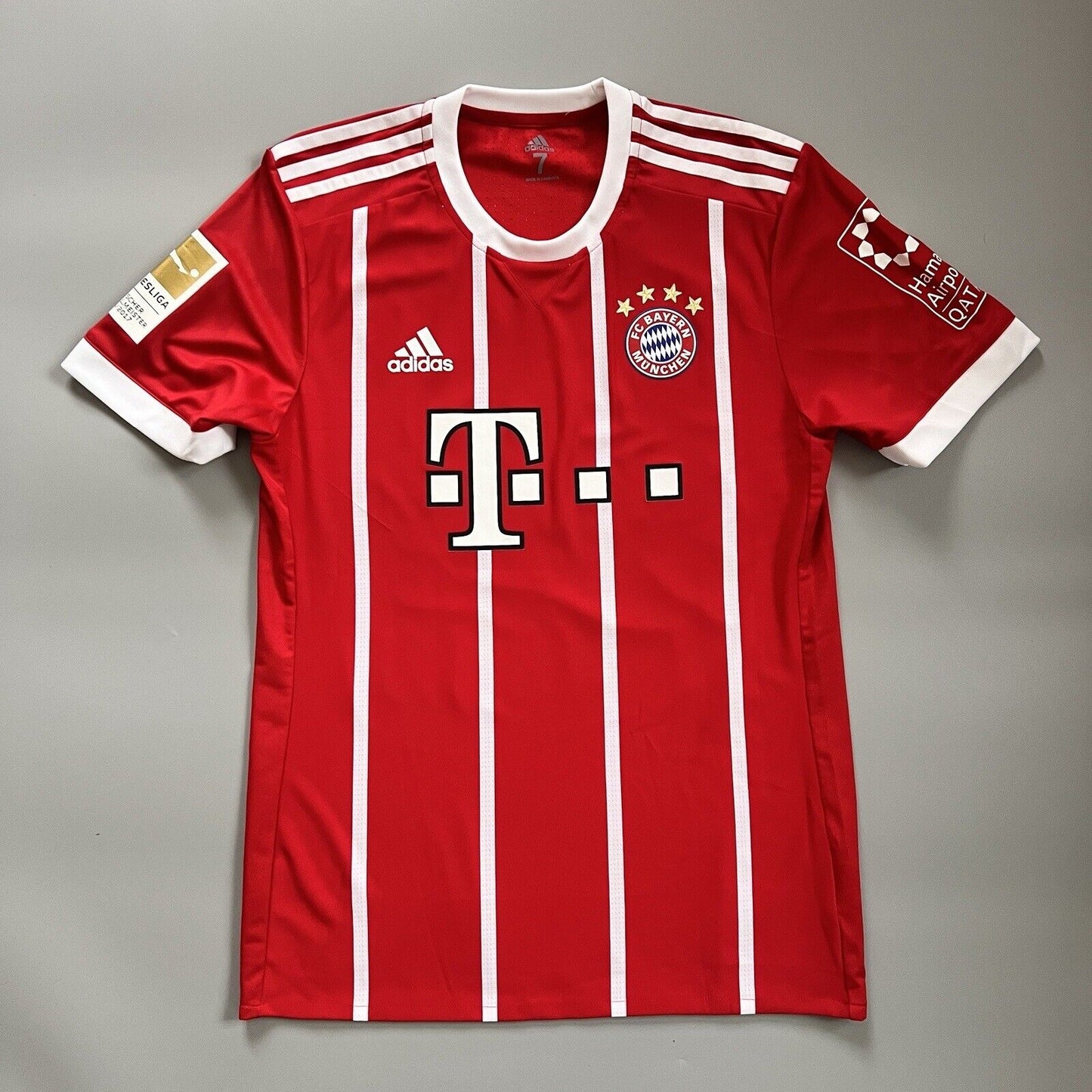 Bayern Munich Jersey 2017/18 Home Match Worn Mens Size 7 Football Shirt Adidas
