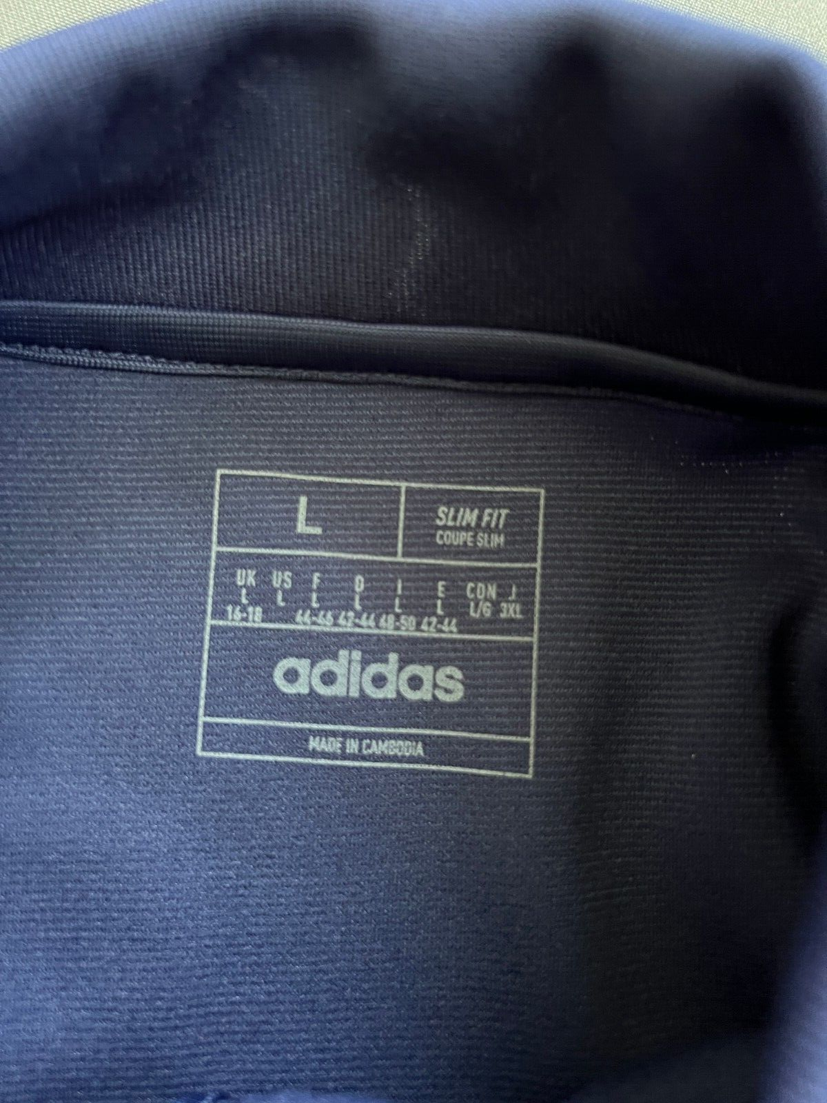 Italy Training Top Football Soccer Jacket - Blue Adidas Women Size L