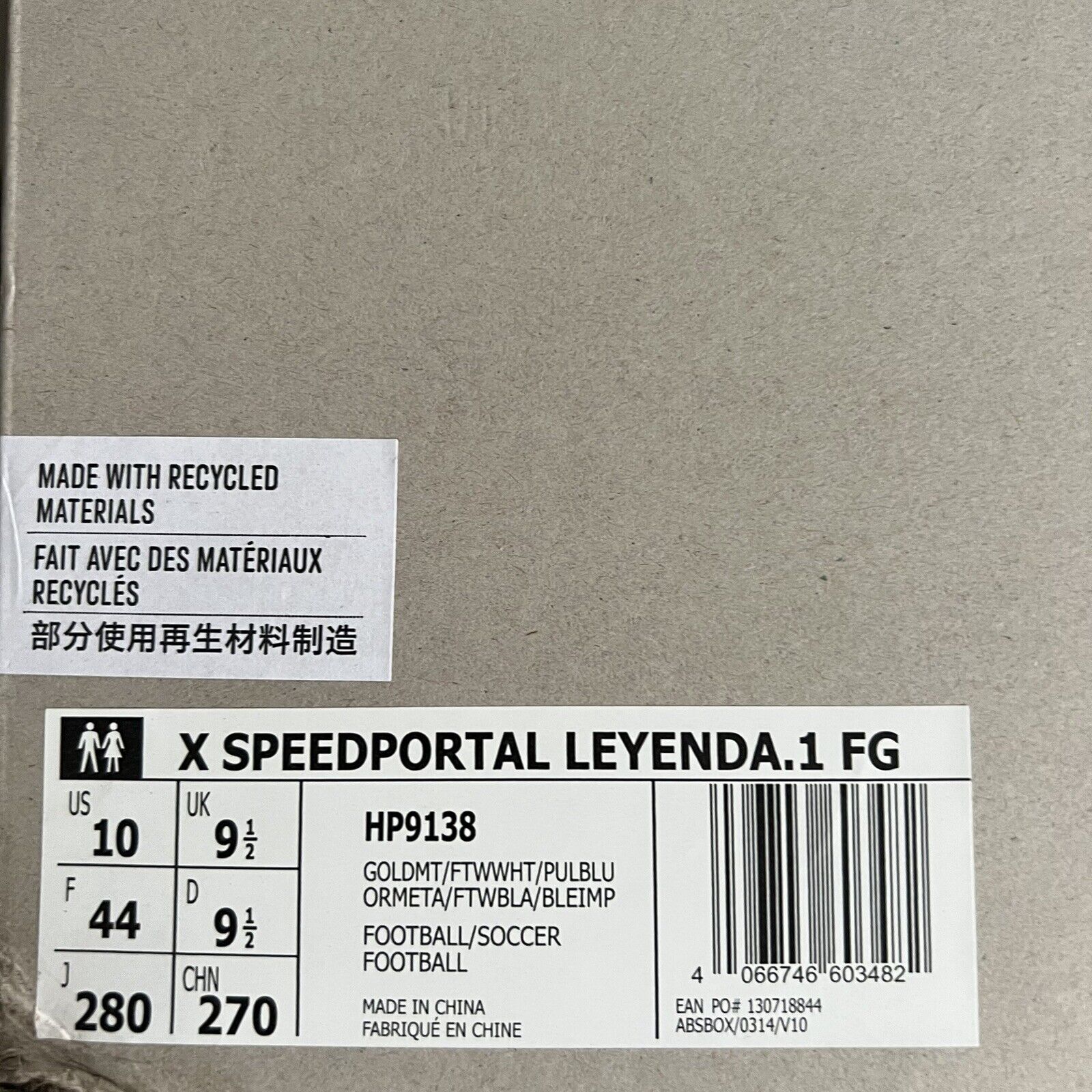 ADIDAS X SPEEDPORTAL LEYENDA.1 FG WORLD CUP 2022 MESSI CLEATS SOCCER HP9138