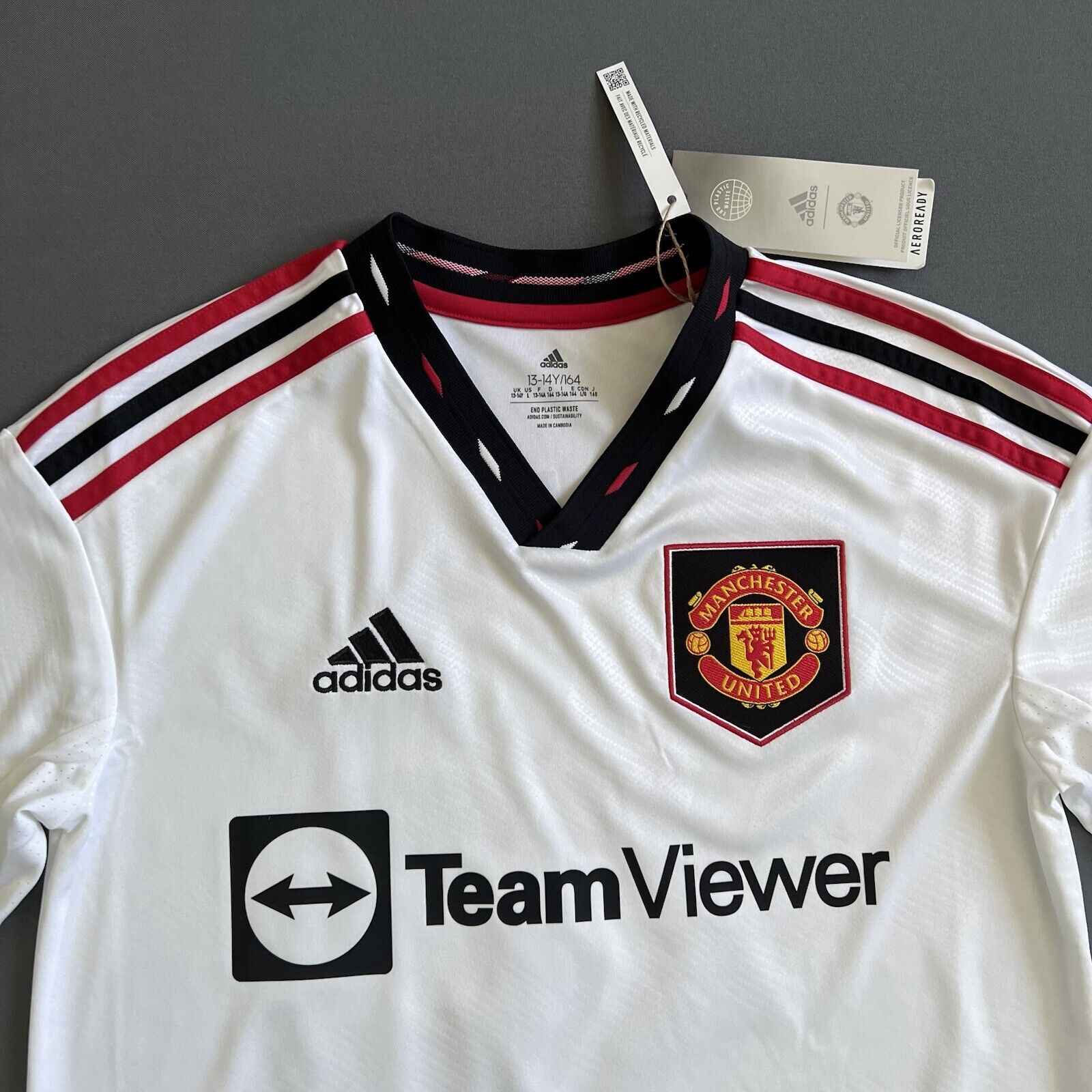 McTominay Manchester United Jersey 22-23 Away Size L Boys Adidas Football Shirt