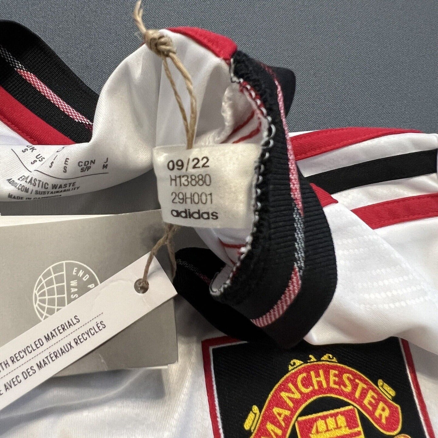 Garnacho Manchester United Jersey 22/23 Away Mens Soccer Shirt Adidas Size S