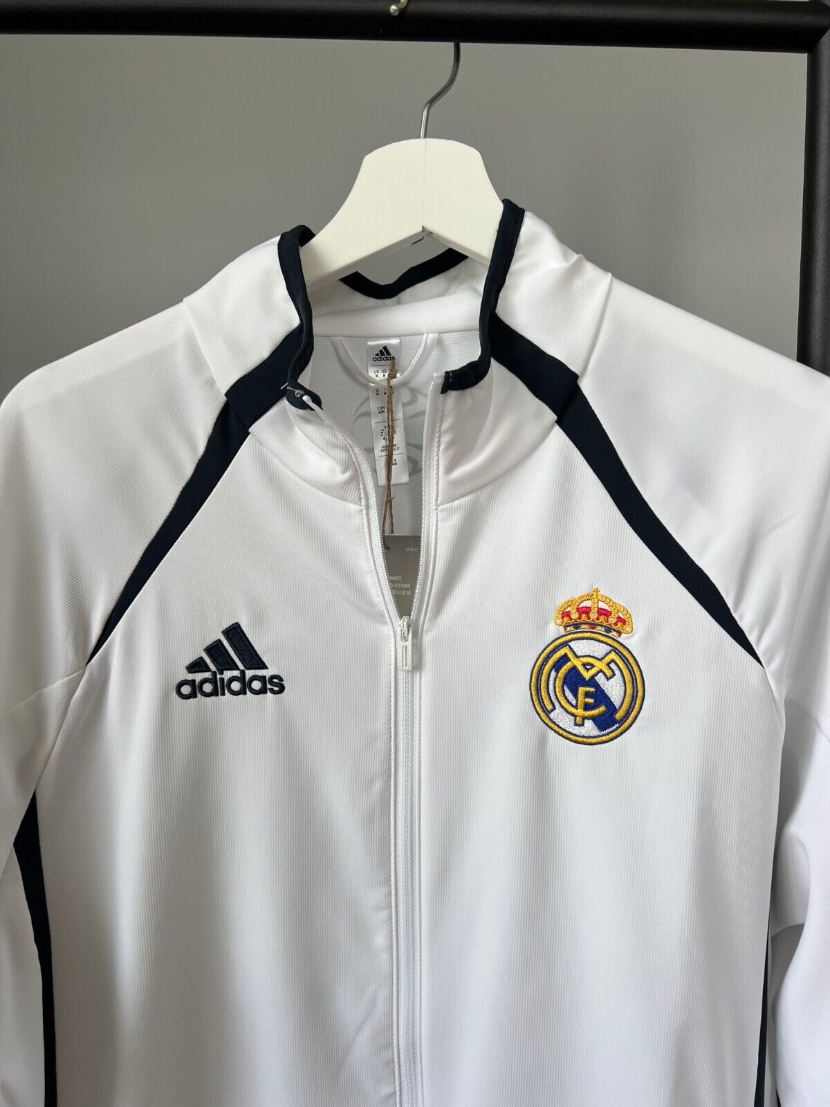 Real Madrid Teamgeist Jacket 2006 x 2021 White Soccer Adidas HA2537 Mens Size M